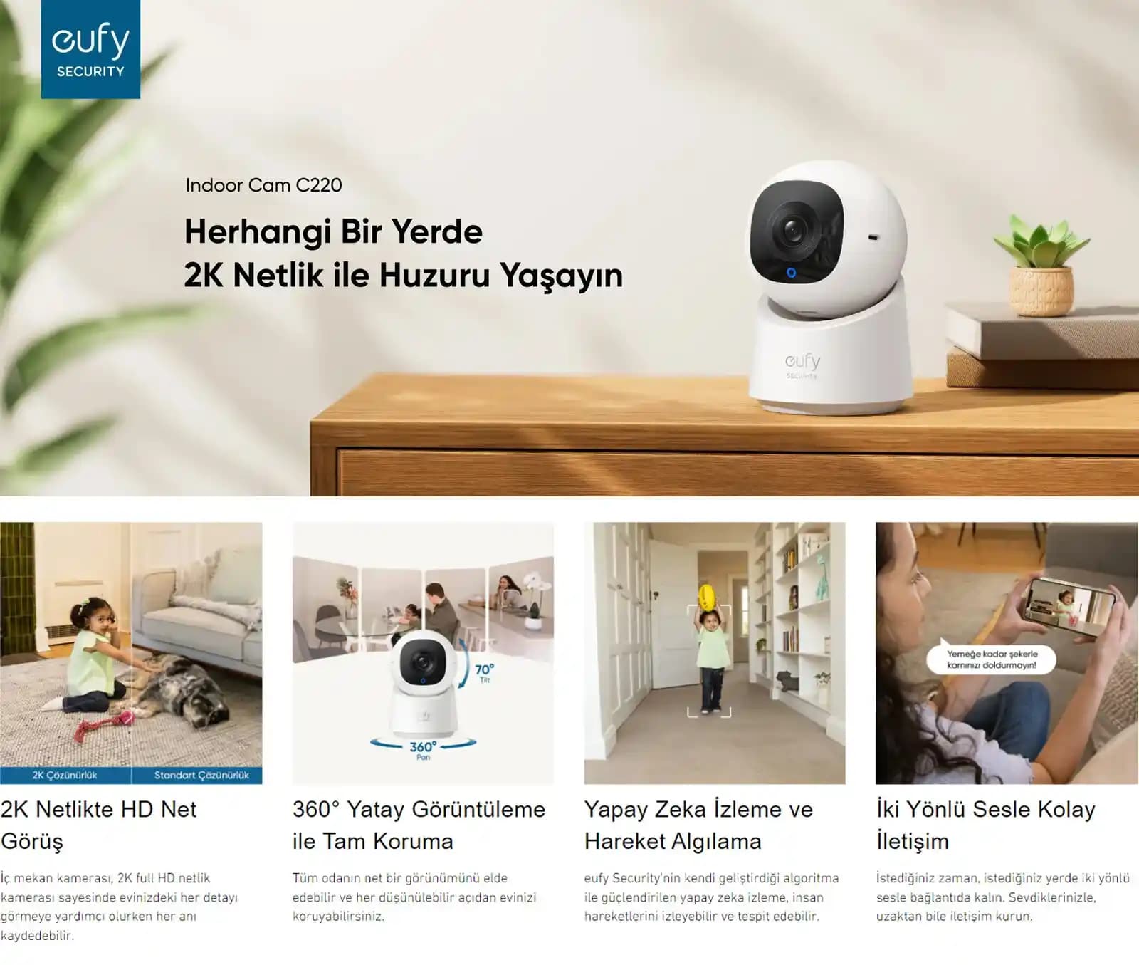 Anker Eufy Security 360 Derece Dönebilen Kamera ile Akıllı ve Kapsamlı Güvenlik Çözümü