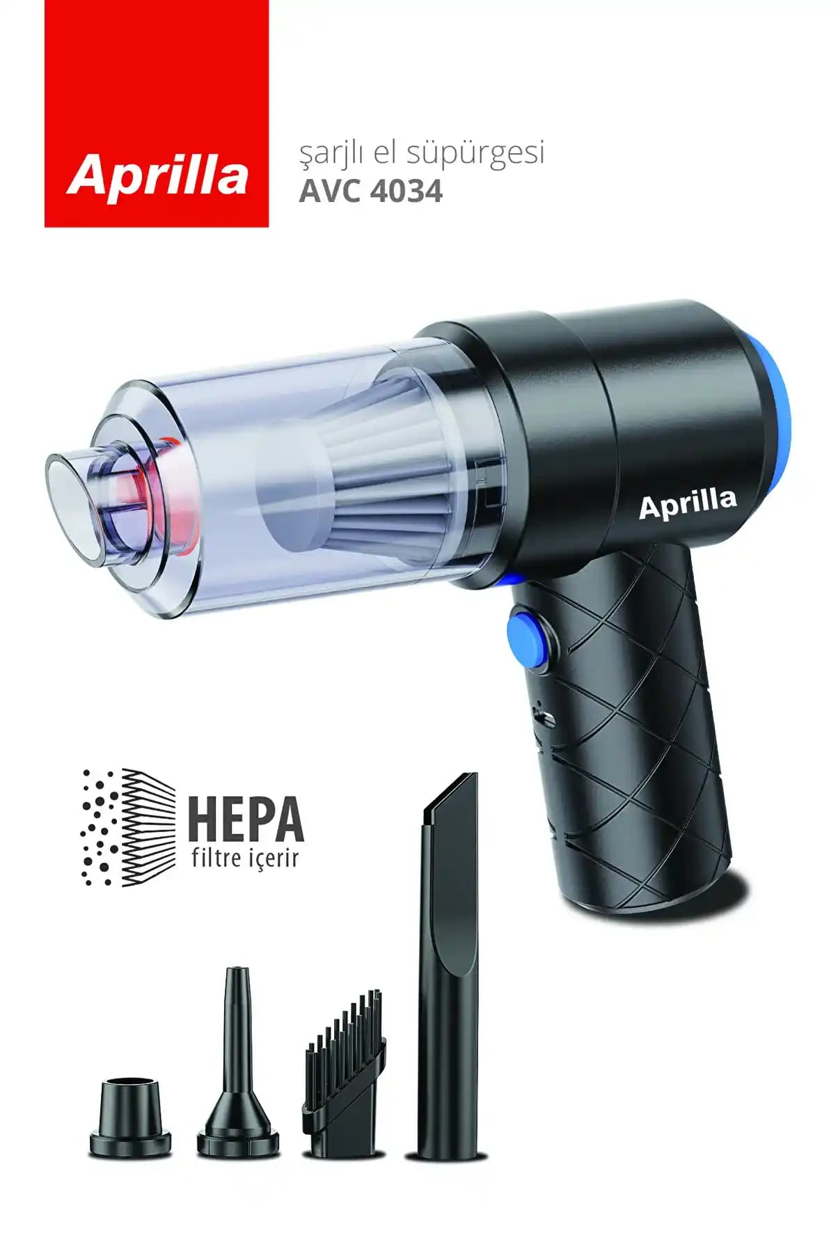 Aprilla AVC-4034 Şarjlı El Süpürgesi: Güçlü Performans ve Ergonomik Tasarım ile Ev Temizliği