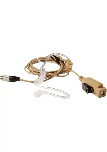 Aselsan Uyumlu Bej Rengi Akustik Kulaklık Mikrofonu: Güvenilir ve Dayanıklı Profesyonel İletişim Aksesuarı