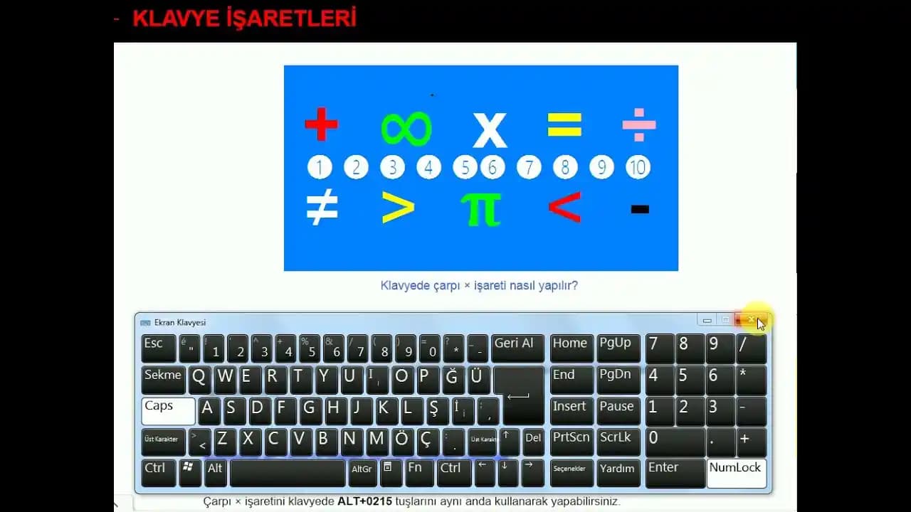 Bilgisayarda Çarpma İşareti Nasıl Yapılır? Pratik ve Detaylı Kılavuz