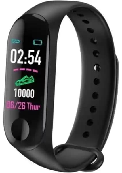 Hall Breathe Siyah Silikon Akıllı Saat: Günlük Kullanım İçin Şık ve Fonksiyonel Tasarım