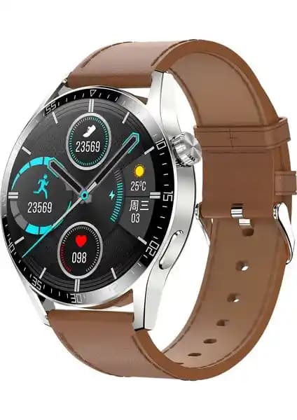 Hiking Wh3 Gümüş Akıllı Saat: Sağlık ve Spor Takibi İçin Çok Yönlü Modern Tasarım