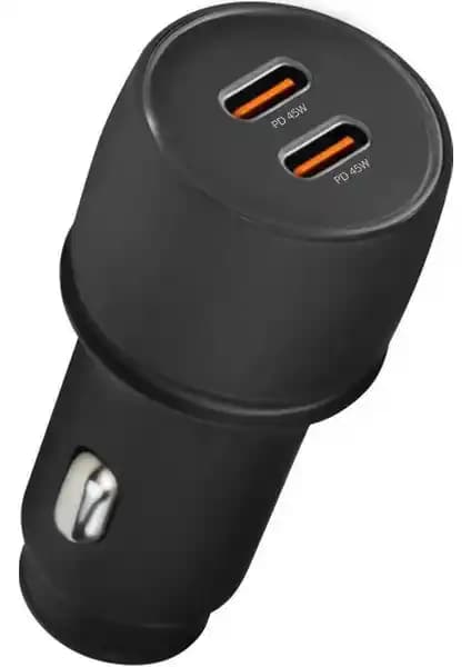 Hiqonic Type-C + Type-C Araç Çakmaklık 45W PD Hızlı Şarj Soketi ile Güçlü ve Güvenilir Şarj Deneyimi