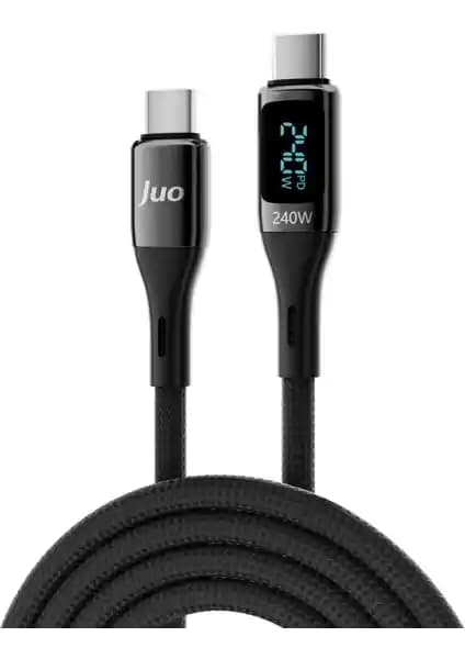 Juo 240W Dijital LED Ekranlı USB Type-C Şarj ve Veri Kablosu Detaylı İnceleme