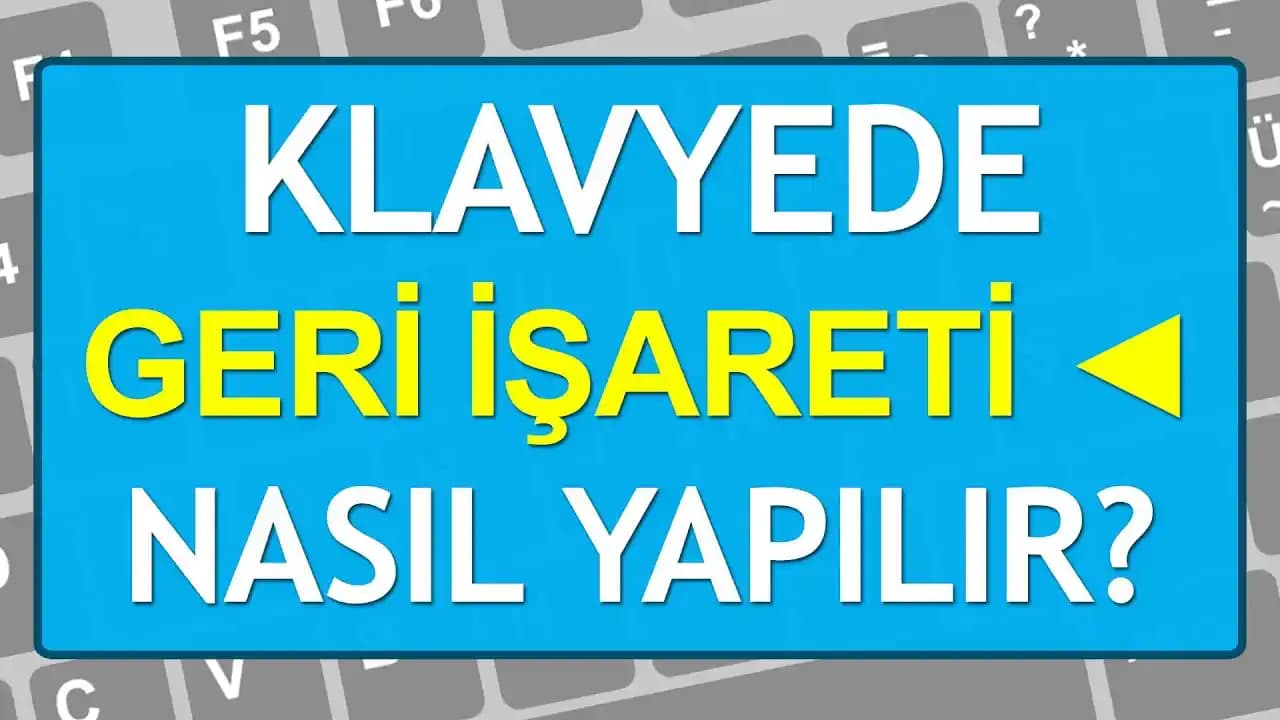 Klavyede Geri Al Fonksiyonu: Bilgisayar Kullanımında Hata Düzeltme ve Verimlilik Artışı