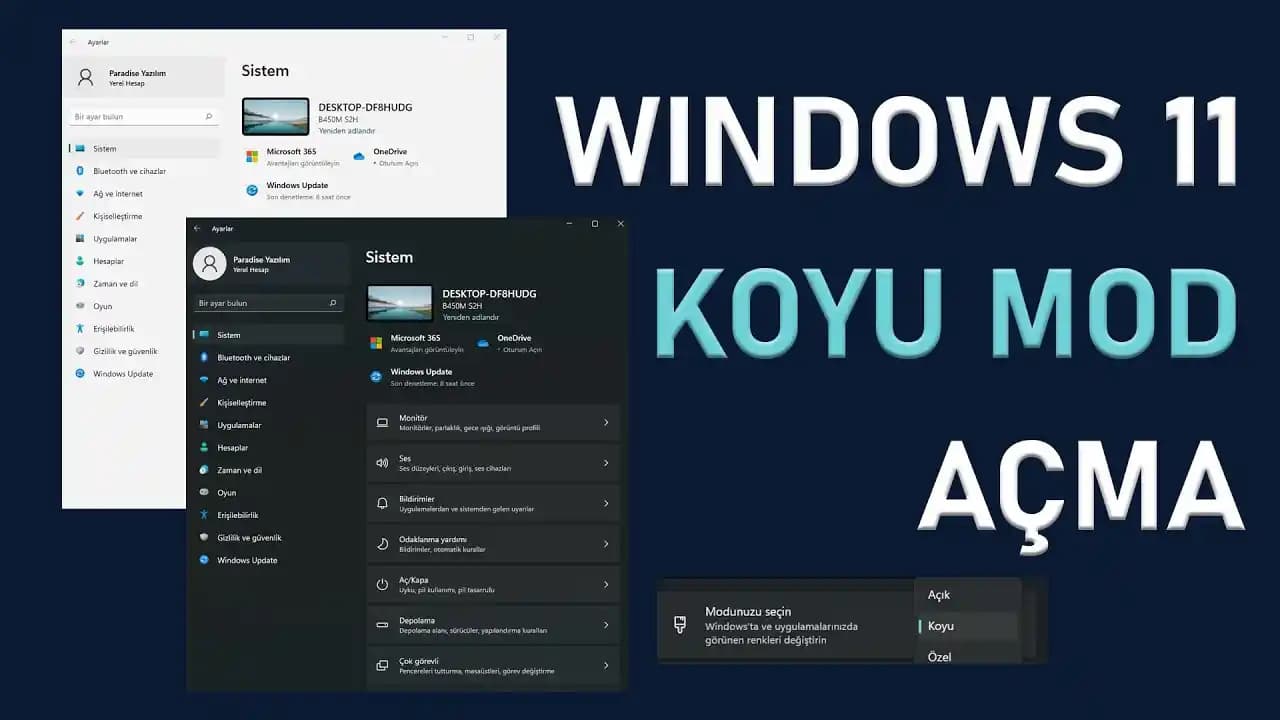 Koyu Mod Teknolojisi: Göz Sağlığı ve Enerji Tasarrufu Sağlayan Dijital Tasarım Yaklaşımı