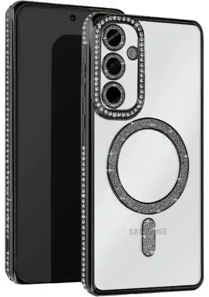 S24 Fe Joke Simli Magneticsafe Kılıf Siyah: Şık ve Güvenli Telefon Koruma Aksesuarı