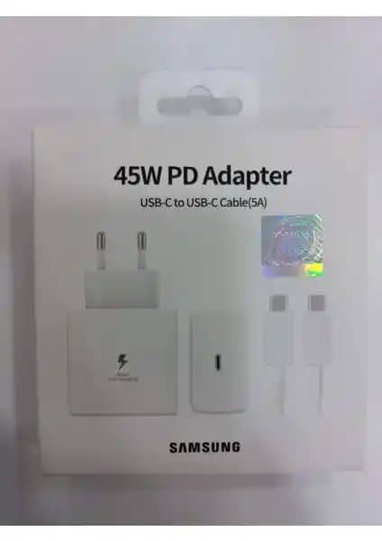 Samsung MRY 45W PD Adaptör ve USB-C Kablo ile Hızlı ve Güvenilir Şarj Deneyimi
