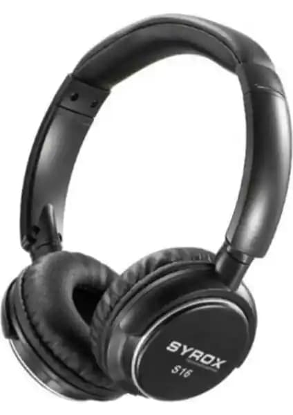 Syrox S16 Siyah Bluetooth Kulaküstü Kulaklık Yüksek Ses Kalitesi ve Konfor Sunar