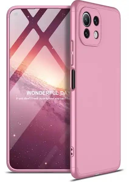 Xiaomi Mi 11 Lite İçin Üç Parçalı 360 Derece Koruma Kılıfı Pilanix