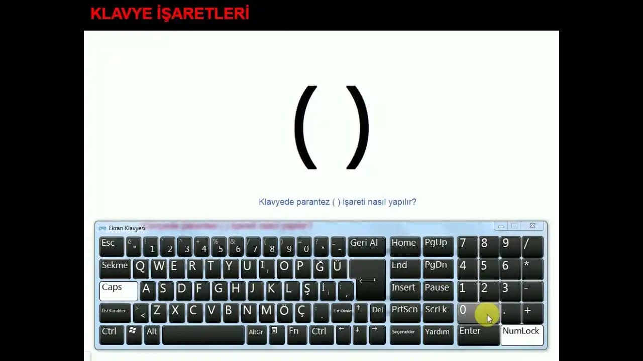 Akıllı Telefon, Tablet ve Bilgisayarlarda Parantez Nasıl Yapılır? Pratik Rehber