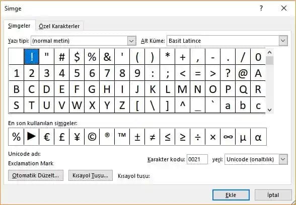 Akıllı Telefon ve Bilgisayarlarda Ünlem İşareti Nasıl Yazılır ve Doğru Kullanılır