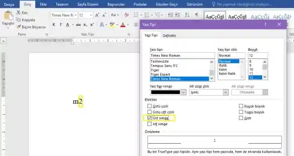 Microsoft Word'de Metrekare (m²) Sembolü Yazmanın Pratik ve Doğru Yöntemleri