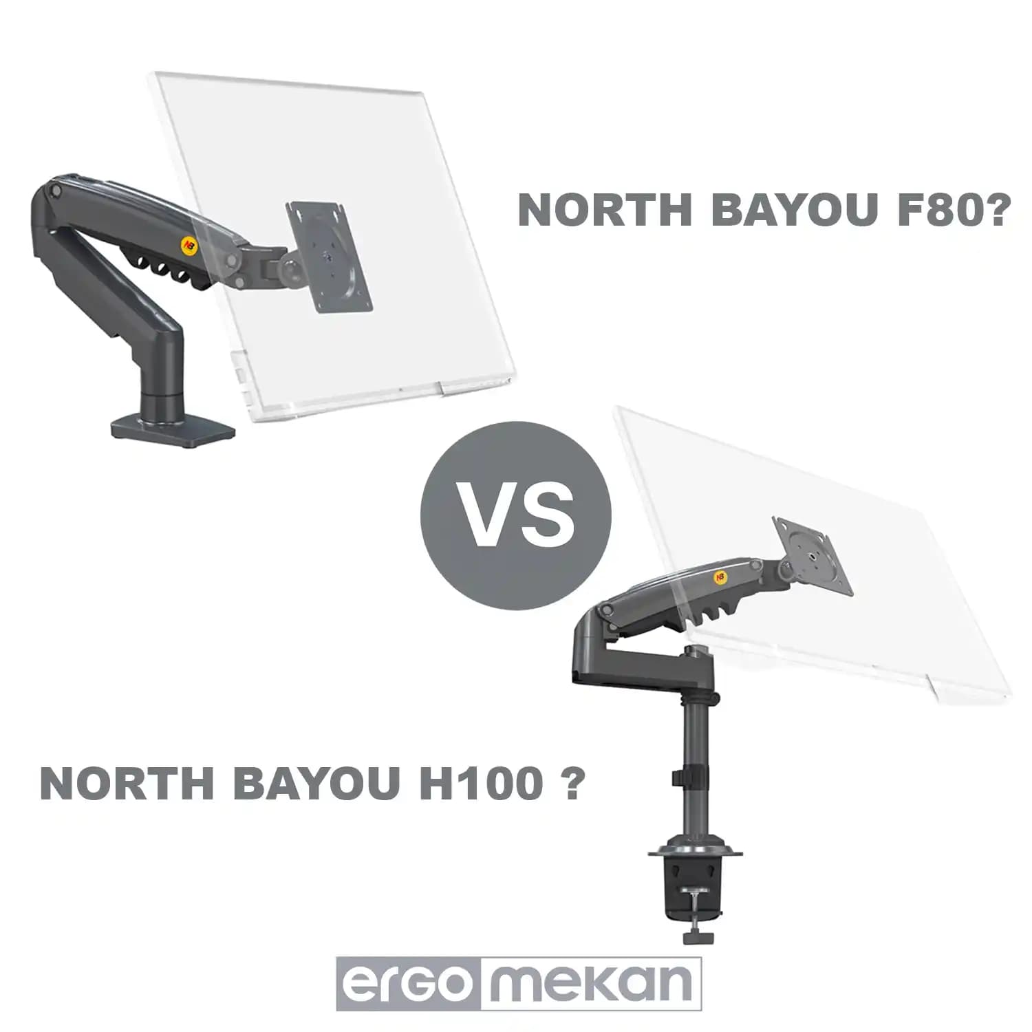 North Bayou NB F80 ve H100 Monitör Kolları: Fonksiyonellik ve Ergonomi Karşılaştırması