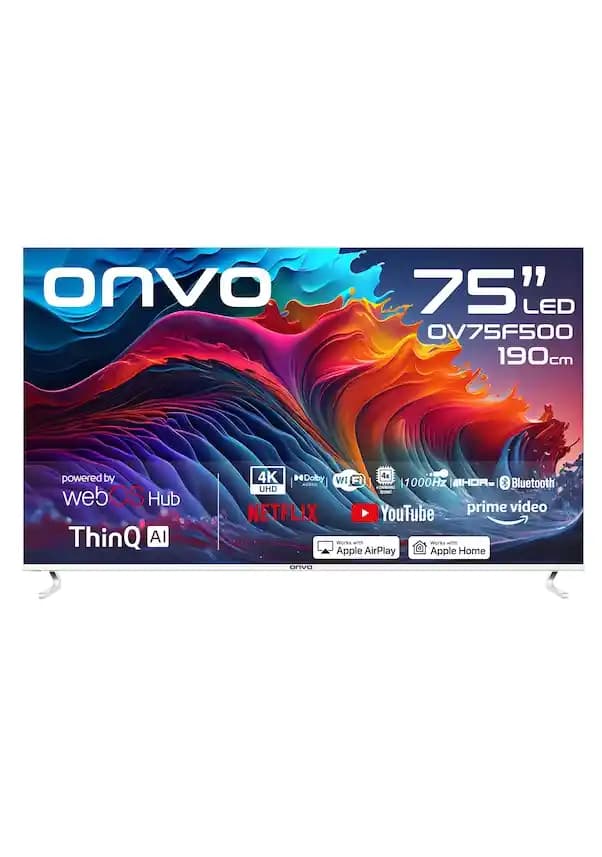 Onvo 75 İnç TV: 4K Ultra HD, QLED ve Google Smart TV Özellikleriyle Geniş Ekranlı Televizyon