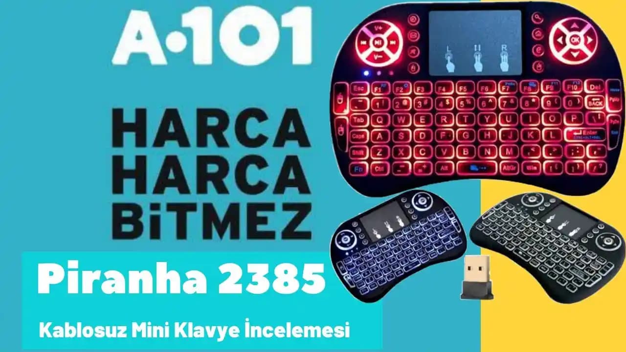 Piranha 2385 Kablosuz Mini Klavye: Taşınabilirlik ve Çoklu Cihaz Uyumluluğu