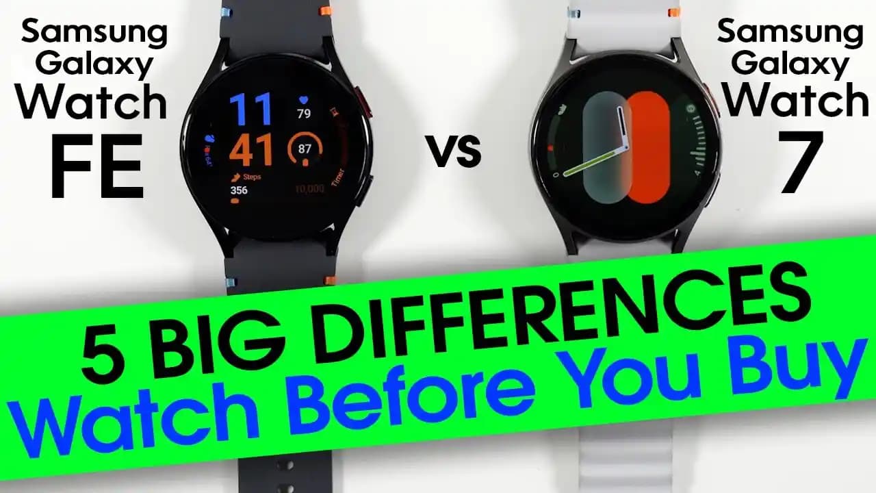 Samsung Watch FE ve Watch 7: Tasarım, Performans ve Sağlık Özellikleri Karşılaştırması