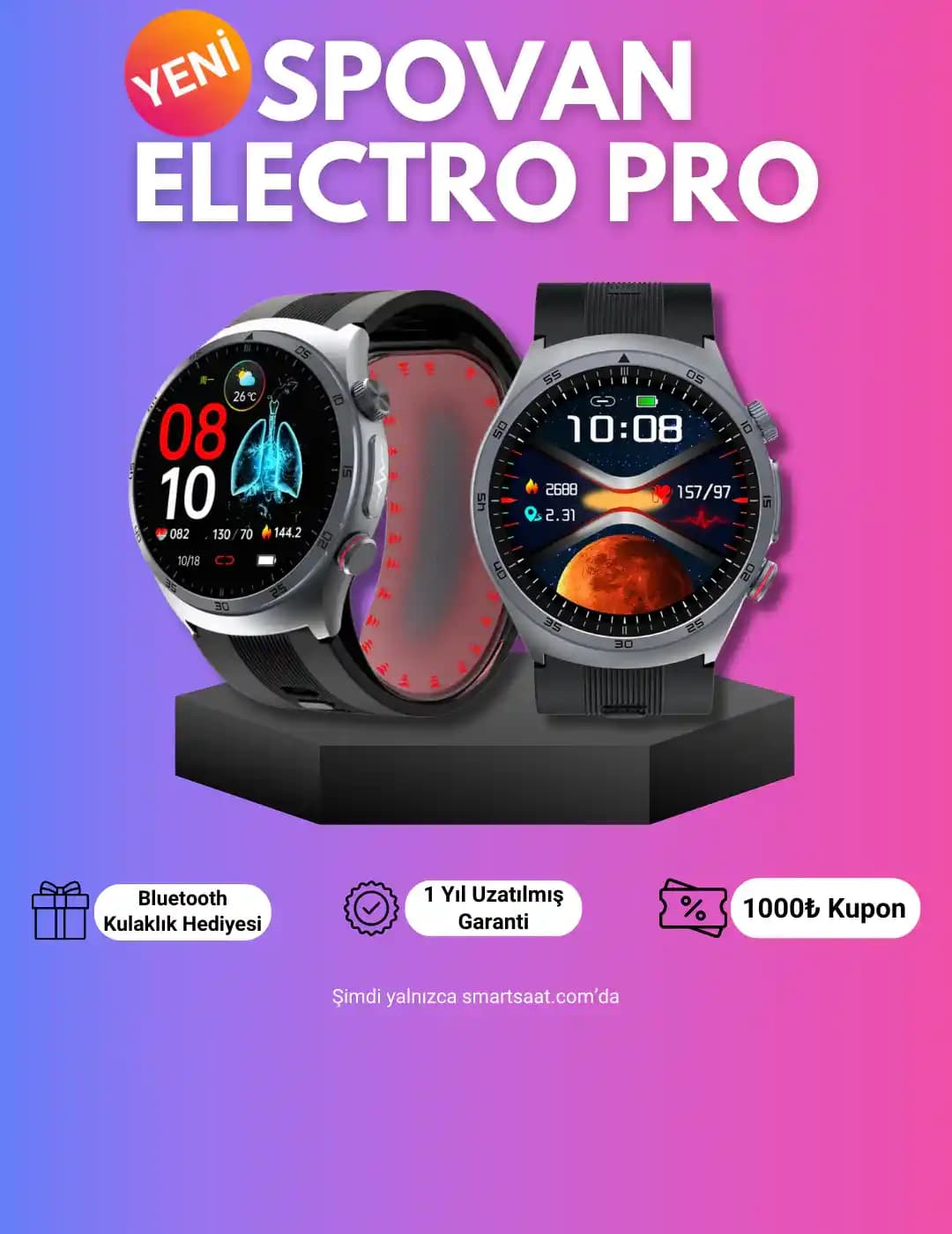 Spovan Electro Pro: Dayanıklı ve Çok Fonksiyonlu Akıllı Spor ve Macera Cihazı