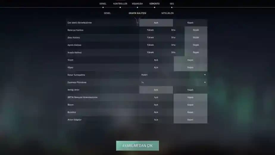 Valorant 2025 En İyi Grafik Ayarları: Performans ve Rekabet İçin Optimum Seçenekler