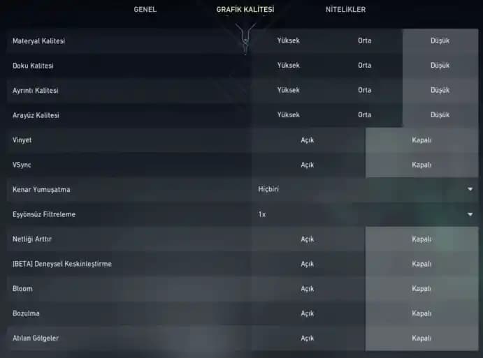 Valorant Grafik Ayarları: Performans ve Görsellik Arasında Dengeli Optimizasyon