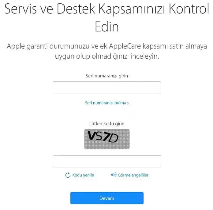 Apple Ürünleri İçin Seri Numarası ve Garanti Sorgulama Rehberi