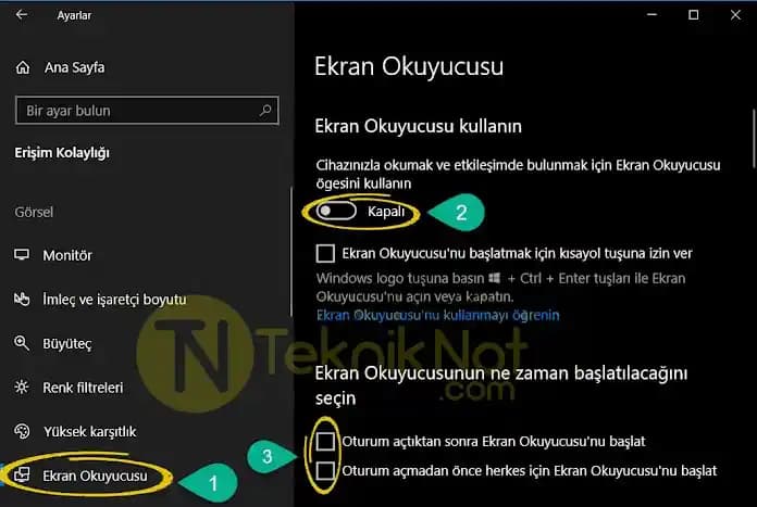 Bilgisayar ve Mobil Cihazlarda Ekran Okuyucu Kapatma Yöntemleri ve İpuçları
