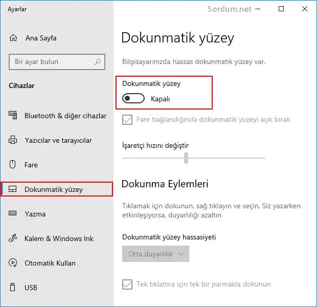 Bilgisayarda Dokunmatik Yüzey Nasıl Açılır ve Etkinleştirilir