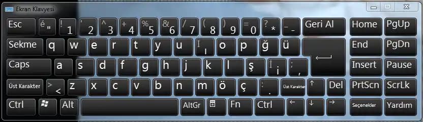 Bilgisayarda Sanal Klavye Kullanımı ve Windows İşletim Sistemleri İpuçları