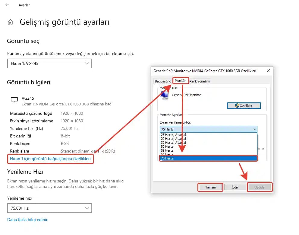 Ekran Hertz Ayarları ve Görüntü Kalitesini Optimize Etme Yöntemleri