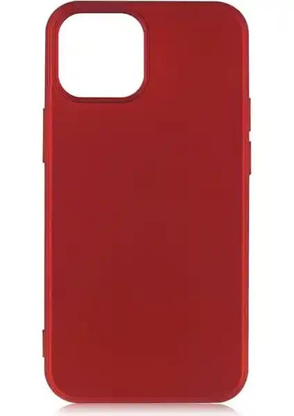 Case 4U Apple iPhone 13 Mini Kılıf: Mat Kırmızı Yumuşak Silikon Koruma