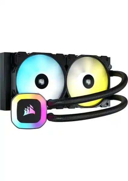 Corsair CW-9060053-WW H100 RGB 240 mm Sıvı Soğutucu Intel ve AMD Uyumlu Performans
