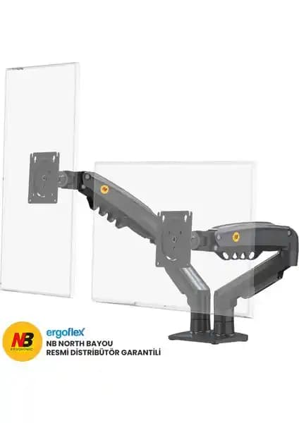 Ergoflex North Bayou NB F160: Çift Kollu Amortisörlü Monitör Standı Özellikleri ve İncelemesi