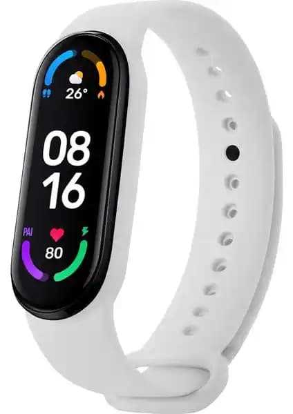 Hoffice Xiaomi Mi Band 5 ve 6 Uyumlu Yüksek Kaliteli Silikon Kordon - Şık ve Dayanıklı