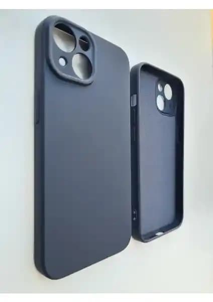 iPhone 13 Kamera Korumalı Kadife İç Yüzeyli Esnek Silikon Lansman Kılıfı