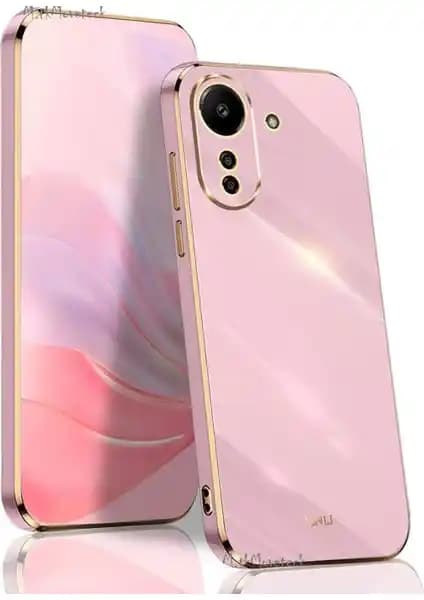 M.TK Moveteck Xiaomi Redmi 13C Kılıf: Altın İşlemeli Şıklık ve Etkili Koruma