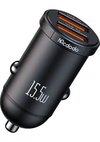 Mcdodo CC-2950 15.5W Çift USB Araç İçi Şarj Aleti - Kompakt ve Dayanıklı Tasarım