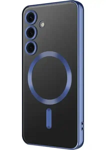 Teknomoda Samsung Galaxy S25 Kılıf: Kamera Lens Koruma ve Magsafe Özellikli Şeffaf Silikon Mavi