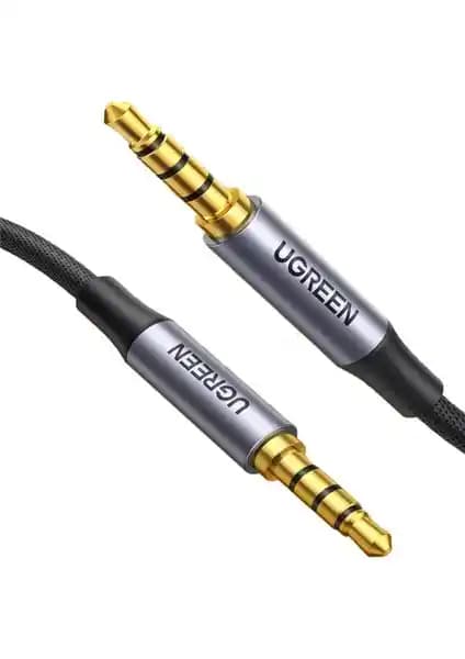 Ugreen 3.5mm Hi-Fi Erkek to Erkek TRRS Aux Ses ve Mikrofon Kablosu 1.5 Metre