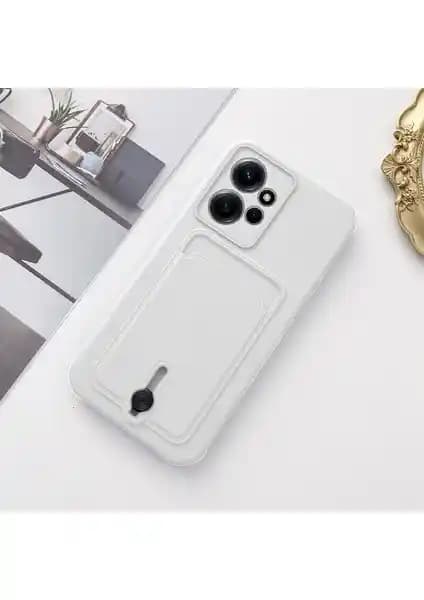 Xiaomi Redmi Note 12 için Zebana Kartlıklı Sweet Yumuşak Silikon Kılıf Beyaz Tasarım ve Koruma