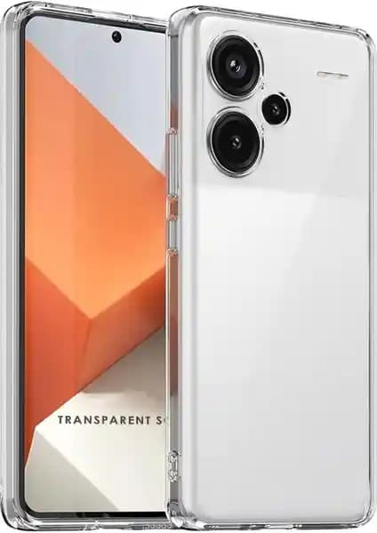 Xiaomi Redmi Note 13 Pro Plus için Şeffaf Kamera Korumalı Lüx Arka Koruma Kılıfı