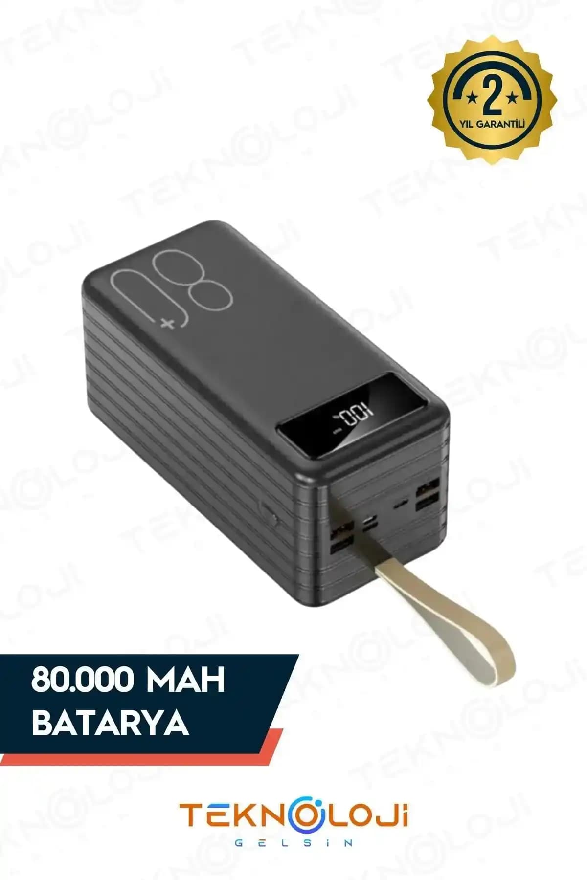 80000 mAh Kapasiteli Güç Bankası ile Uzun Süreli ve Güvenilir Şarj İmkanı