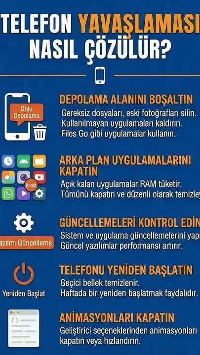Akıllı Telefon Yavaşlamasının Nedenleri ve Performans Artırma Yöntemleri