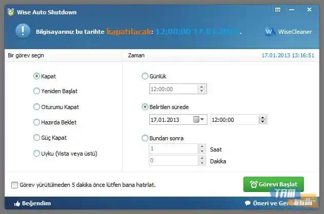 Bilgisayar Güvenliği ve Enerji Verimliliği İçin Otomatik Kapanma Özelliği