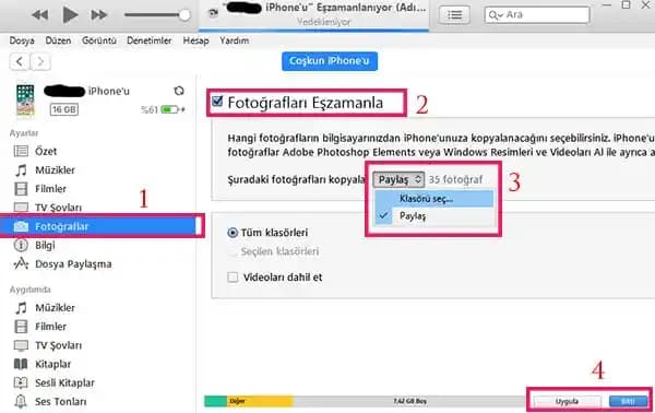 iTunes ile Bilgisayara Fotoğraf Aktarma Yöntemleri ve Alternatif Çözümler