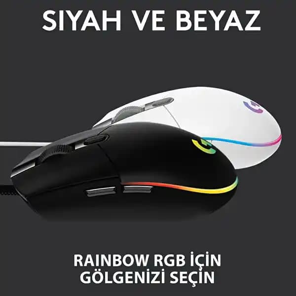 Logitech G203 Lightsync Oyun ve Günlük Kullanım İçin Yüksek Hassasiyetli Fare
