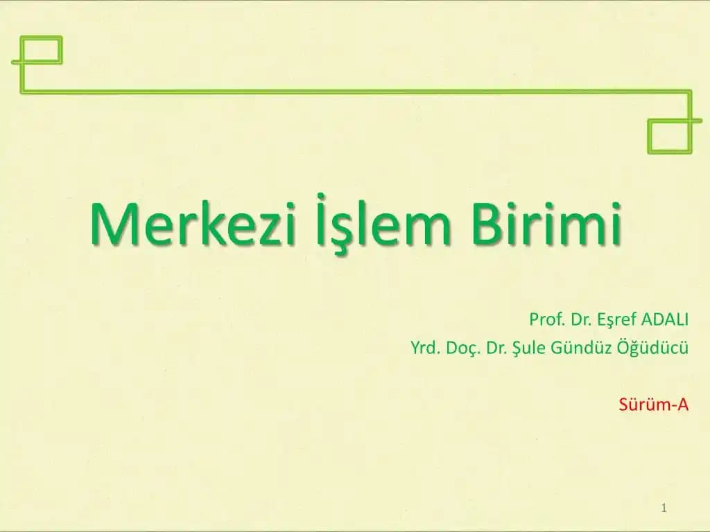 Merkezi İşlem Birimi (CPU) Teknolojisindeki Güncel Gelişmeler ve Özellikler