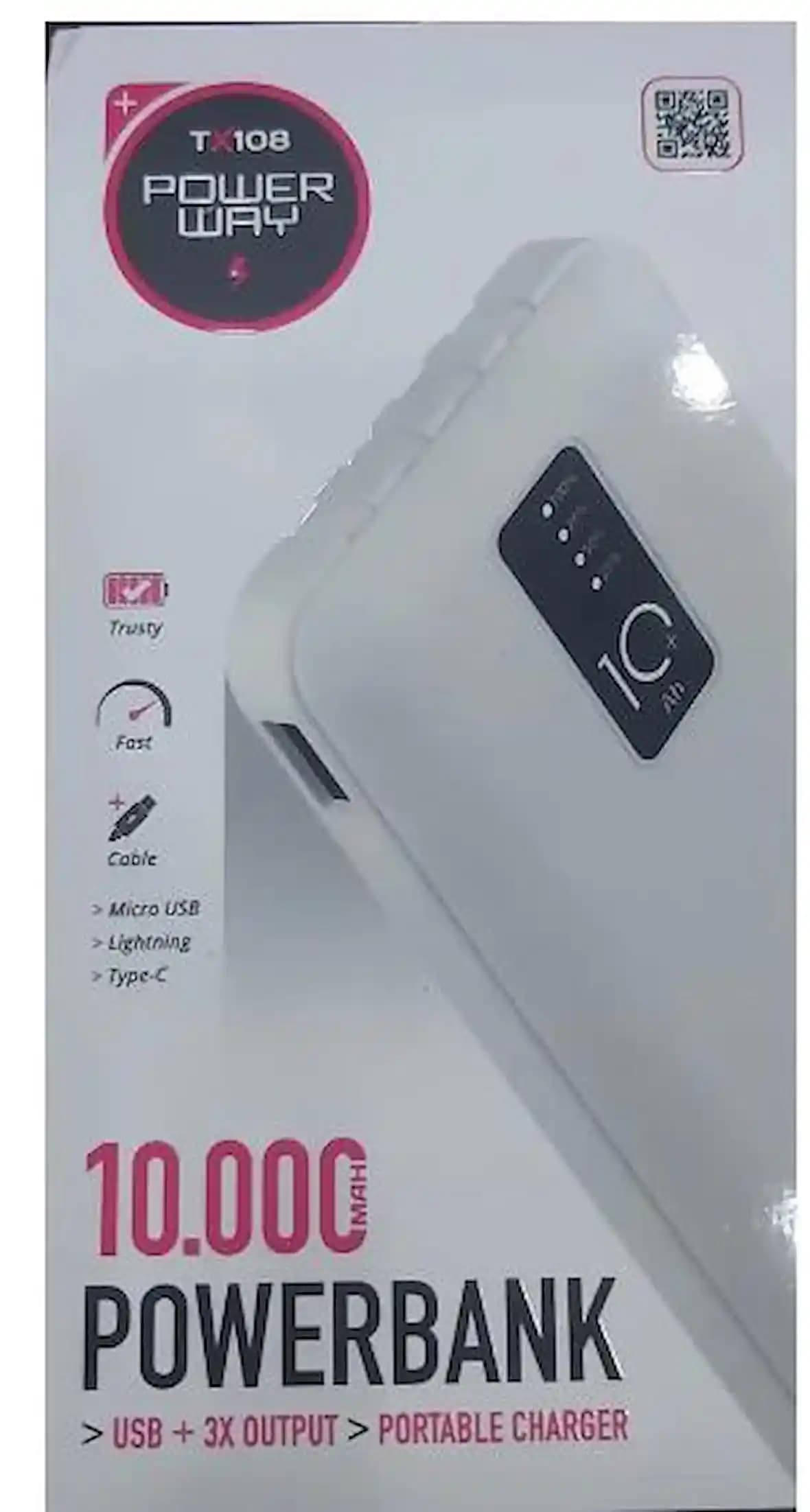 Powerway 10000 mAh Taşınabilir Şarj Cihazı ile Mobil Gücünüzü Artırın