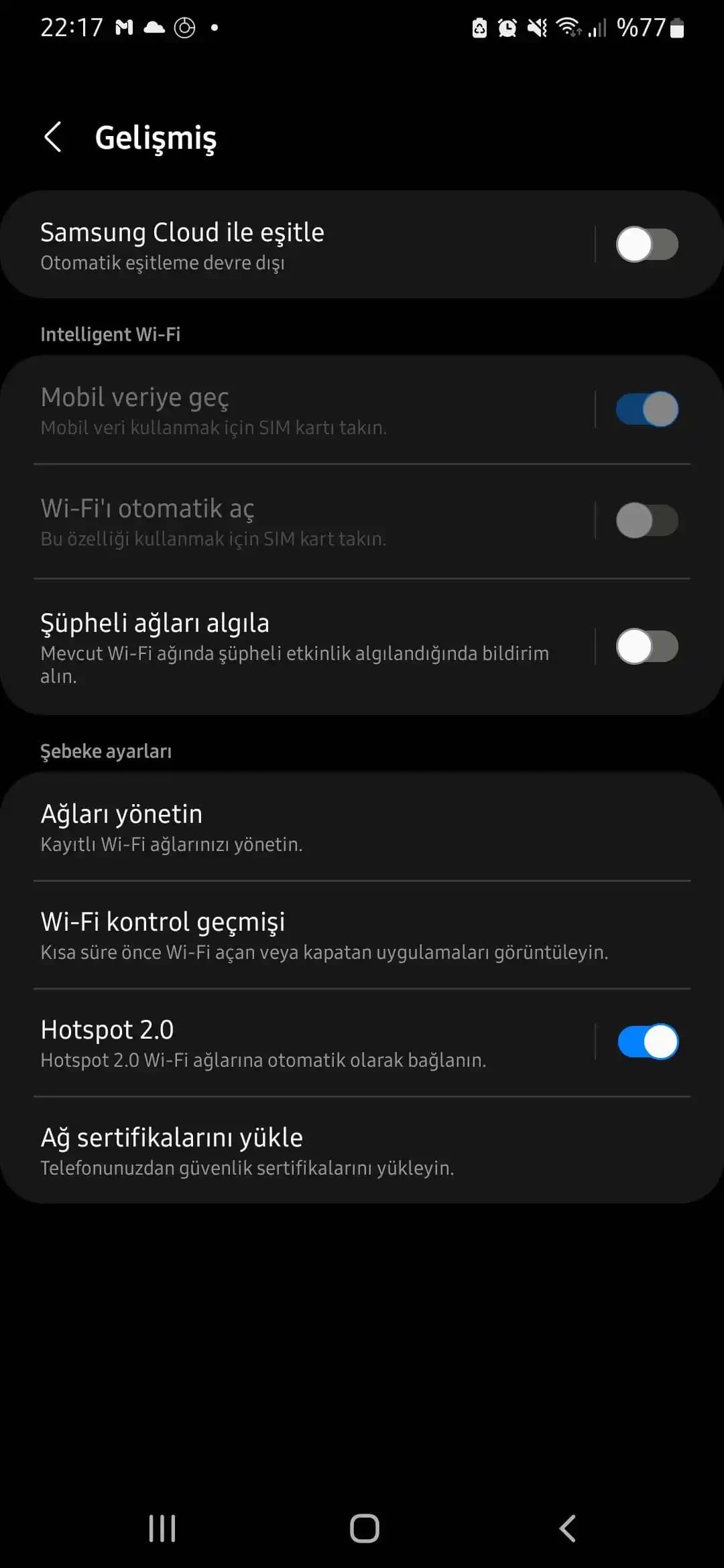 Samsung cihazlarda Wi-Fi paylaşım özellikleri ve güncel ayarların kullanımı