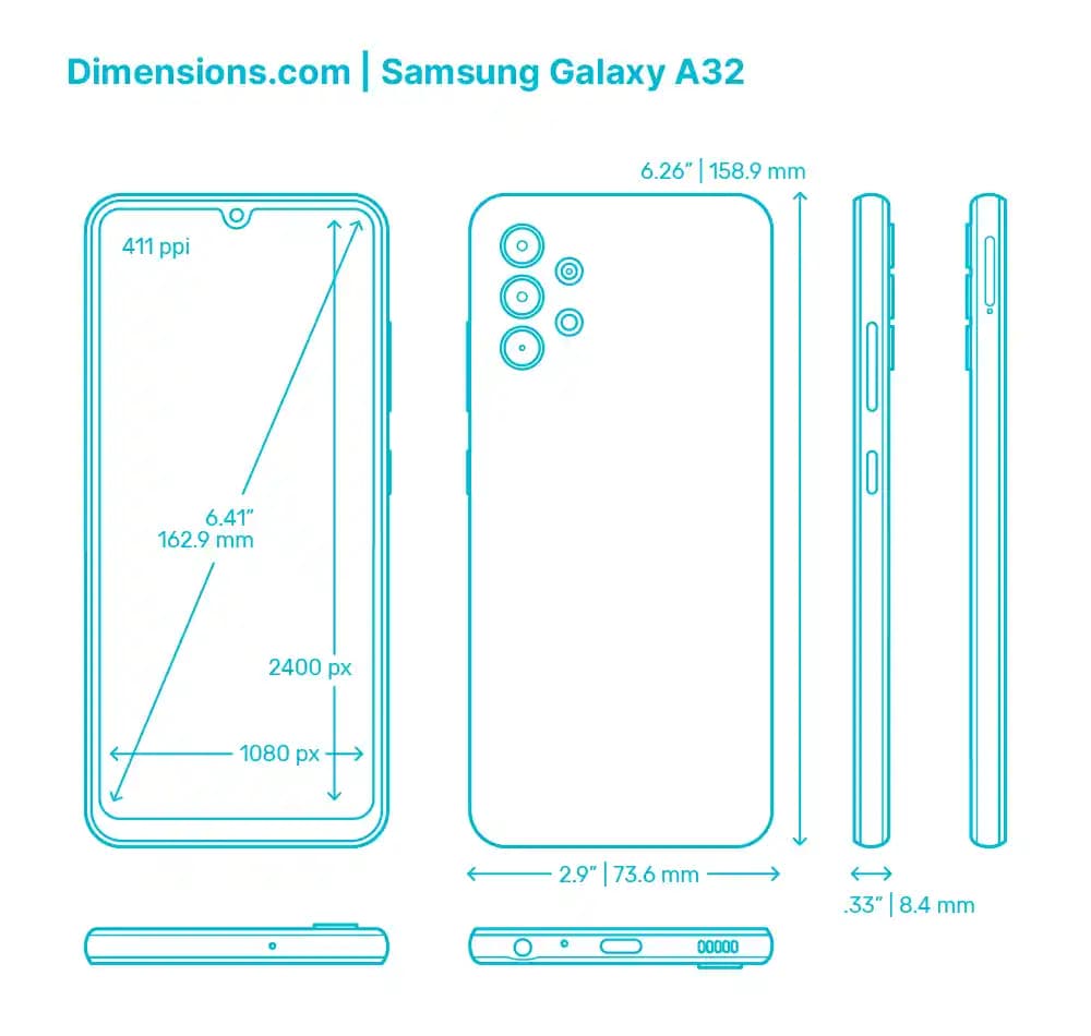 Samsung Galaxy A32'nin Boyutları ve Tasarımı Hakkında Kapsamlı Bilgi