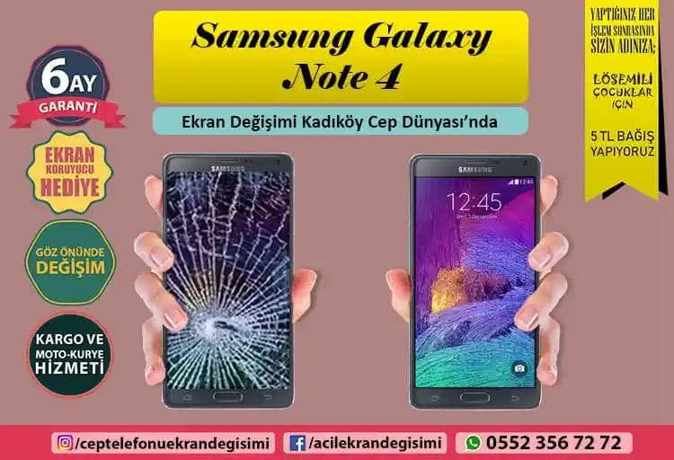Samsung Galaxy Note 4 Ekran Değişimi Süreci ve Dikkat Edilmesi Gerekenler